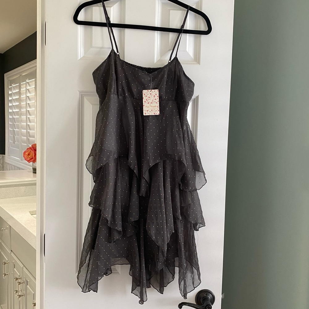 NWT Free People Ruffled Tiered Dress Size 4